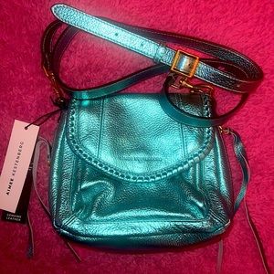 RARE Aimee Kestenberg All For Love Mini Metallic Crossbody 🩵✨💚sold out online